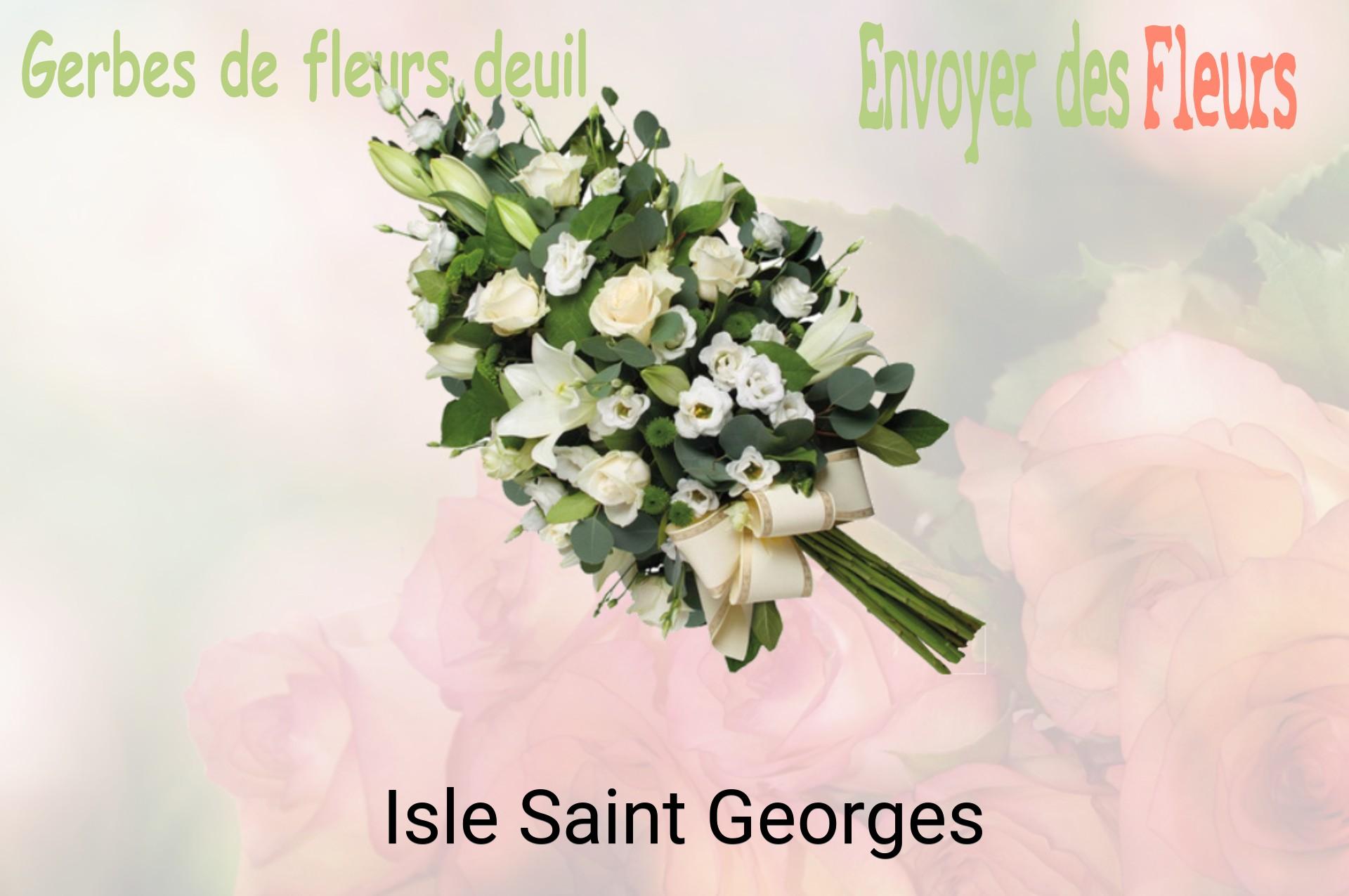 Gerbe de fleurs de deuil livrée à Isle-Saint-Georges